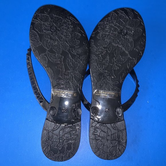 DIZZY WEAR Black Flexible Flip Flop Thong Sandal Fun Shoes Size 6 - Picture 5 of 5
